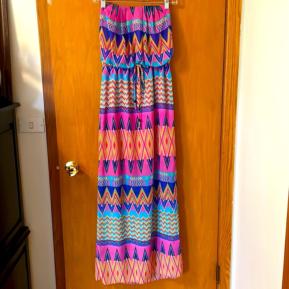 Tube top maxi dress in beautiful colors